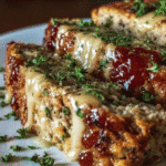 Juicy Garlic Parmesan Chicken Meatloaf