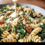 Kale Caesar Pasta Salad