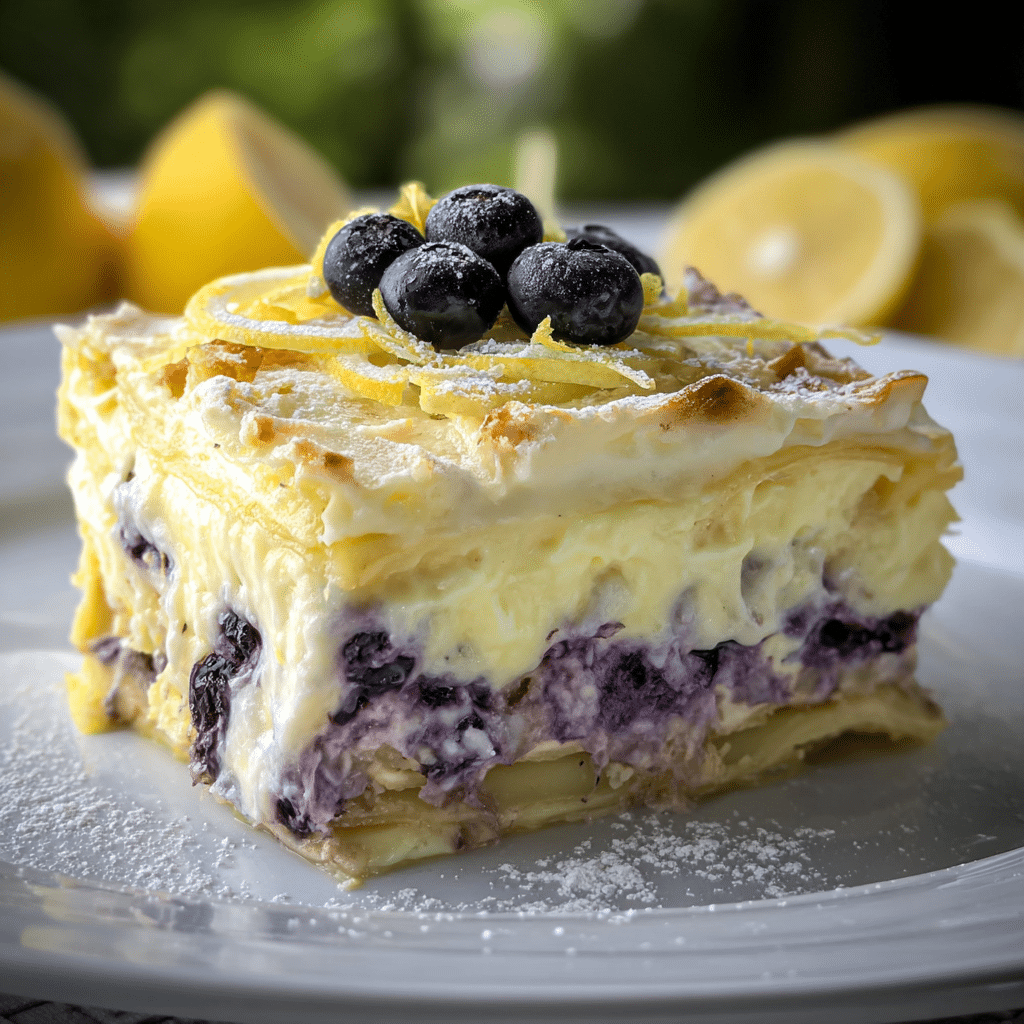 Lemon Blueberry Lasagna
