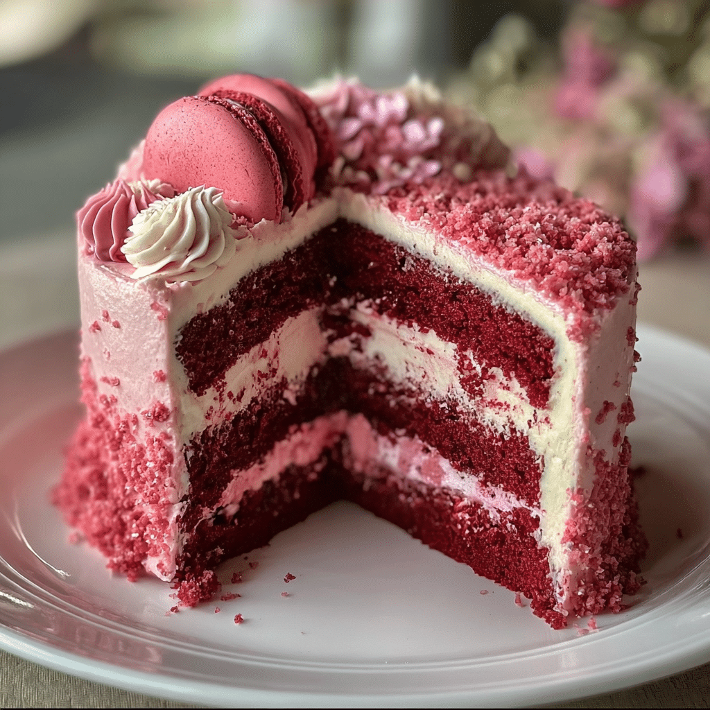 Mother'S Day Pink Velvet Cake