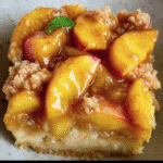 Peaches And Cream Crumble Bars