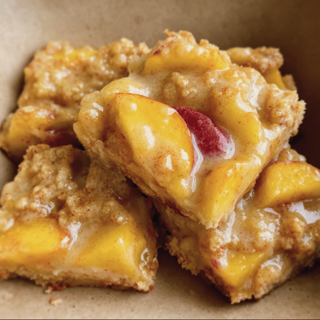 Peaches And Cream Crumble Bars
