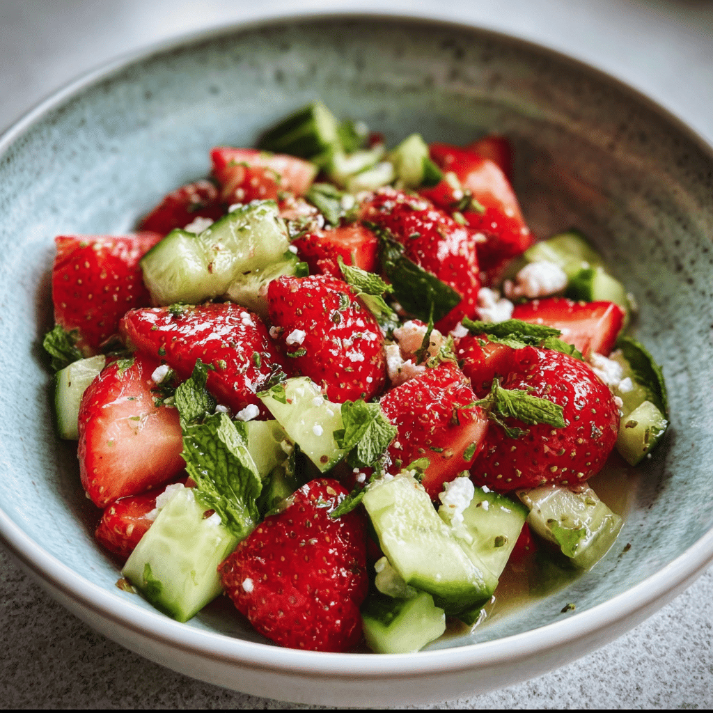 Simple Strawberry Cucumber Salad