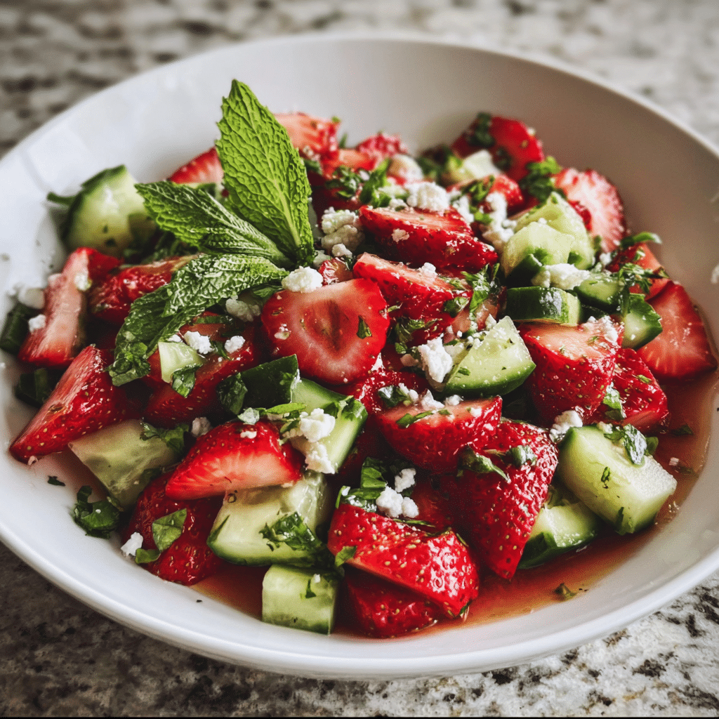 Simple Strawberry Cucumber Salad