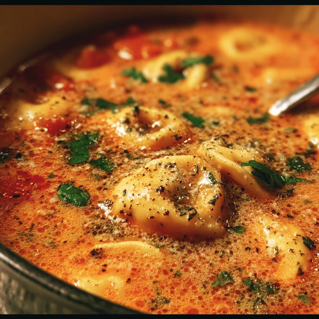 Simple Tomato Tortellini Soup