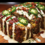 Smoky Jalapeño Popper Meatloaf With Creamy Ranch Drizzle
