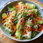 Spring Roll Salad With Spicy Ginger Dressing