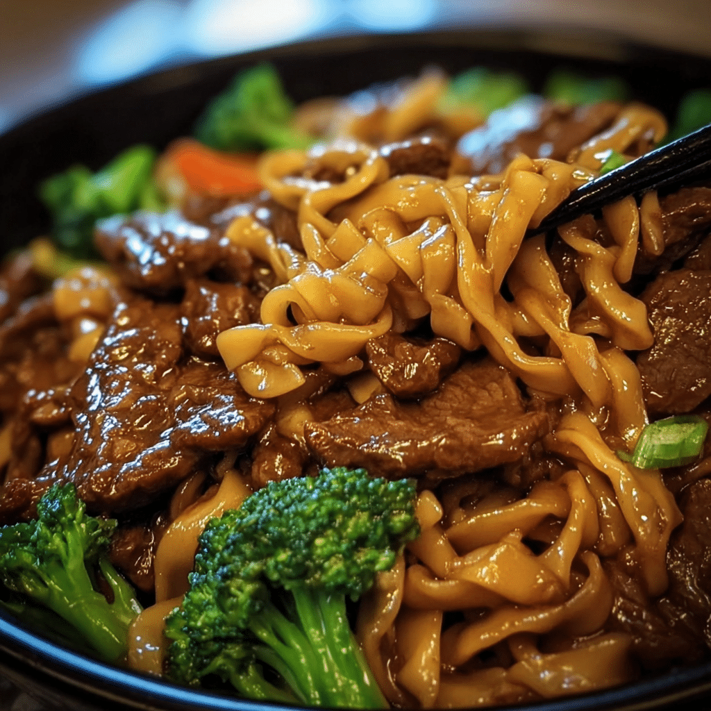 Sticky Beef Noodles