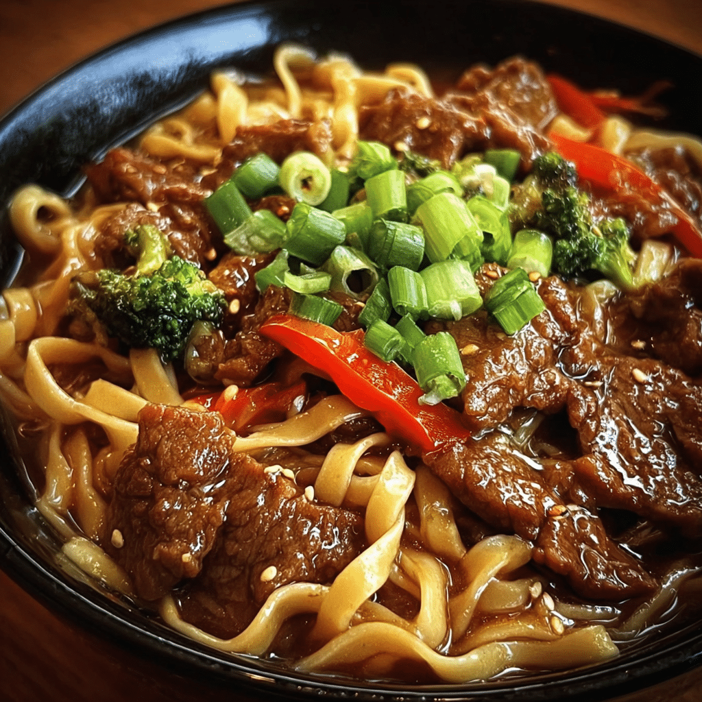 Sticky Beef Noodles
