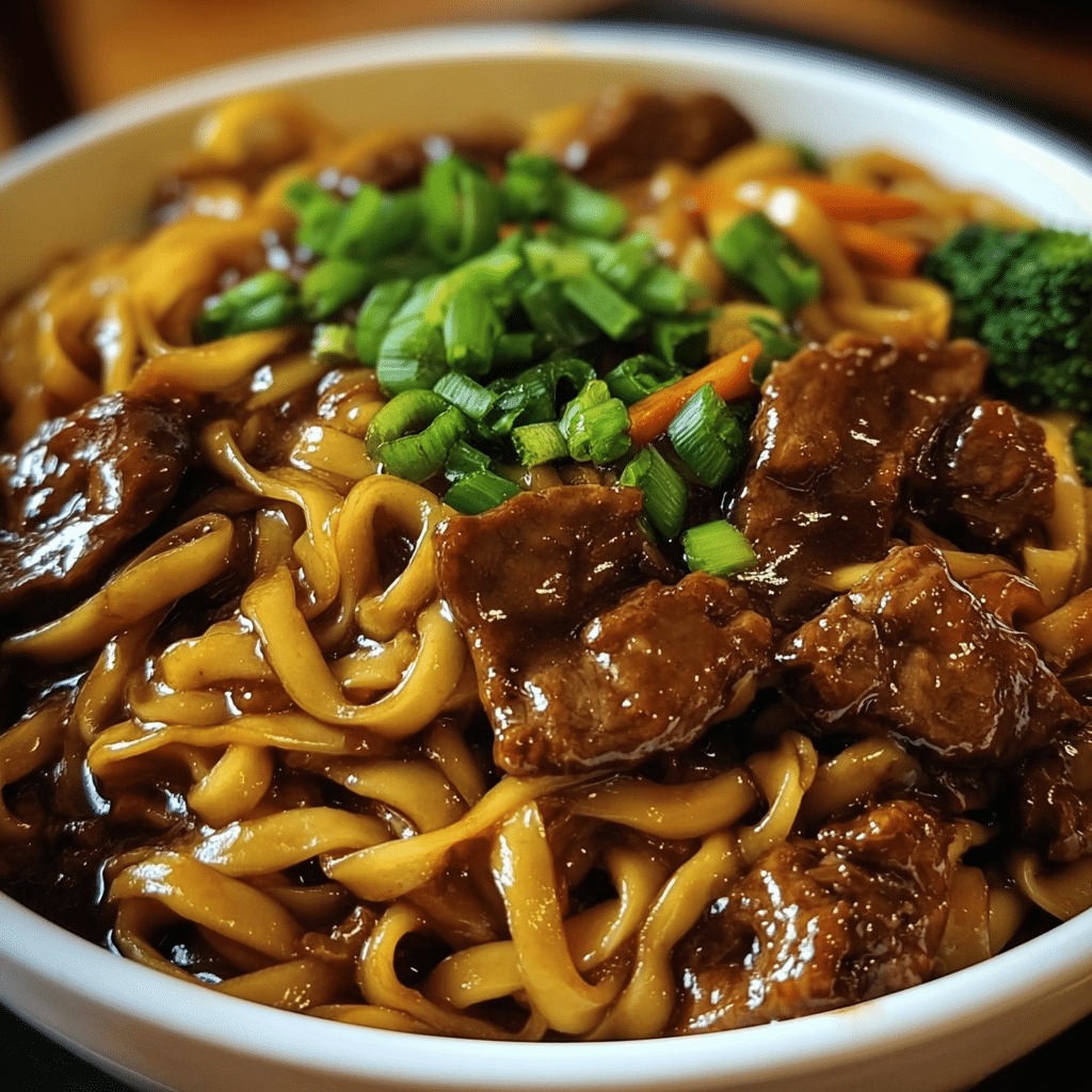 Sticky Beef Noodles