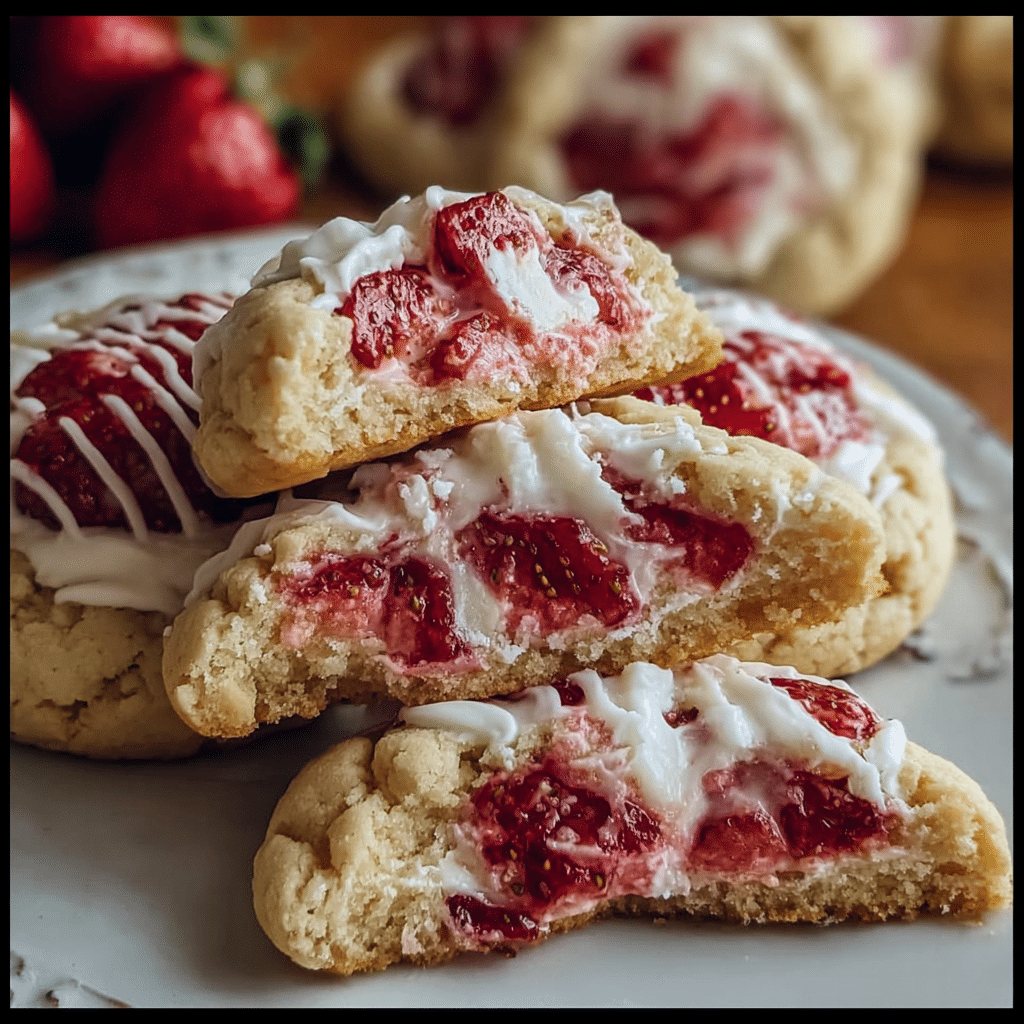 Strawberry Cheesecake Cookies