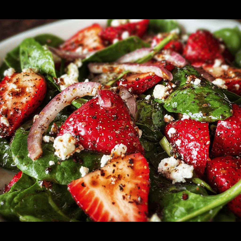 Strawberry Spinach Salad With Balsamic Dressing