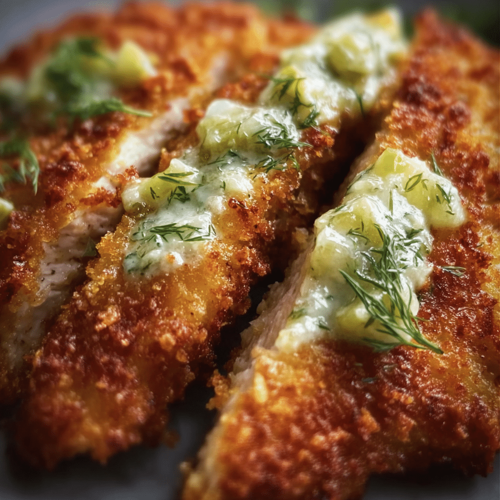 The Best Crispy Dill Pickle Parmesan Chicken