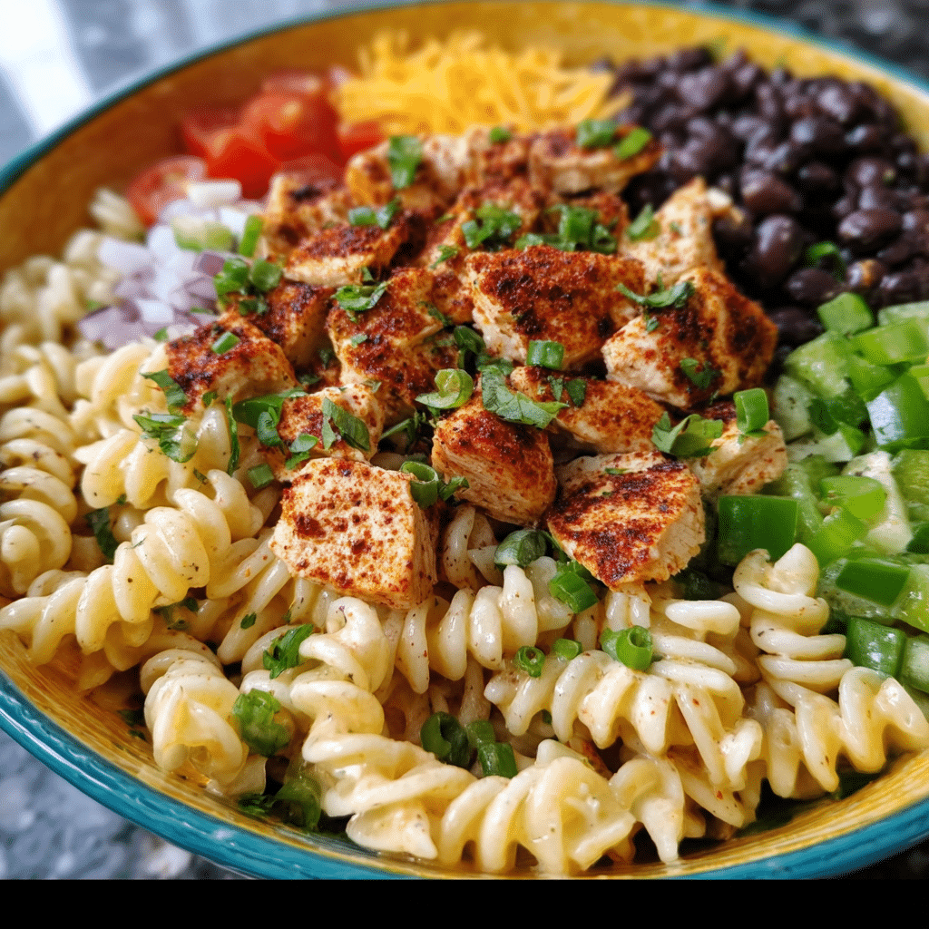 Zesty Chicken Enchilada Pasta Salad