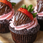 Chocolate Covered Strawberry Cupcakes