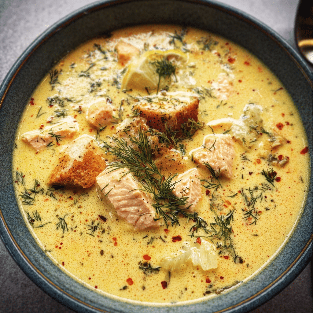 Creamy Finnish Salmon Soup With Dill