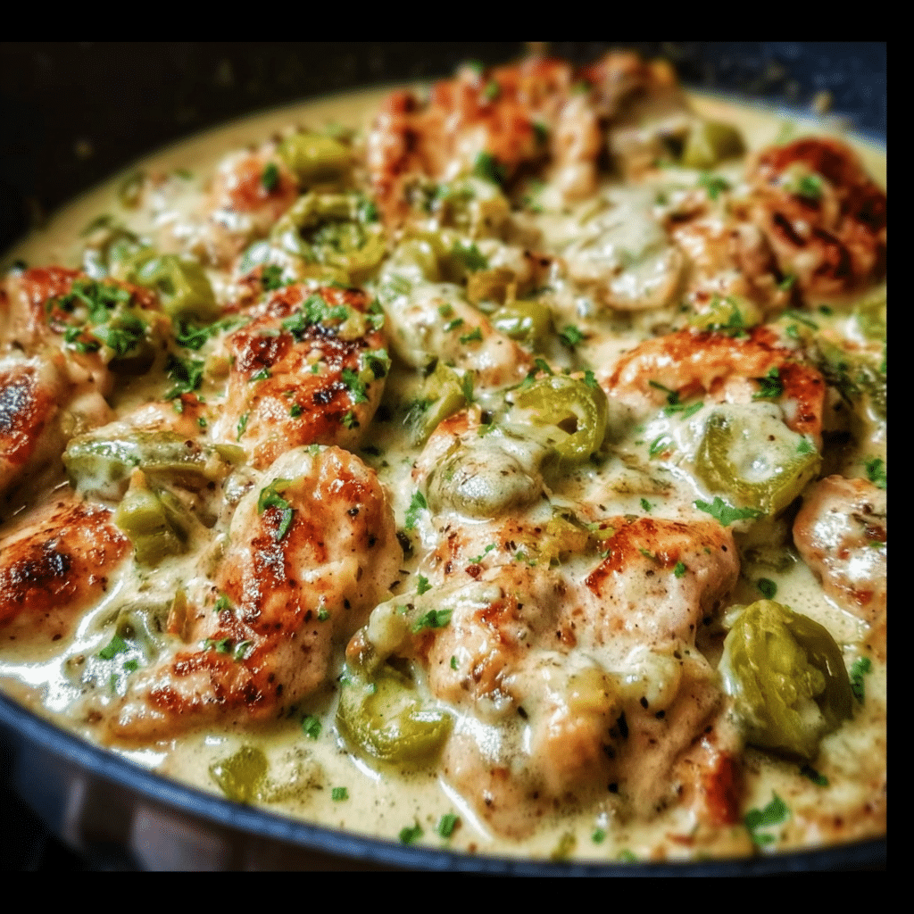 Creamy Pepperoncini Chicken Skillet