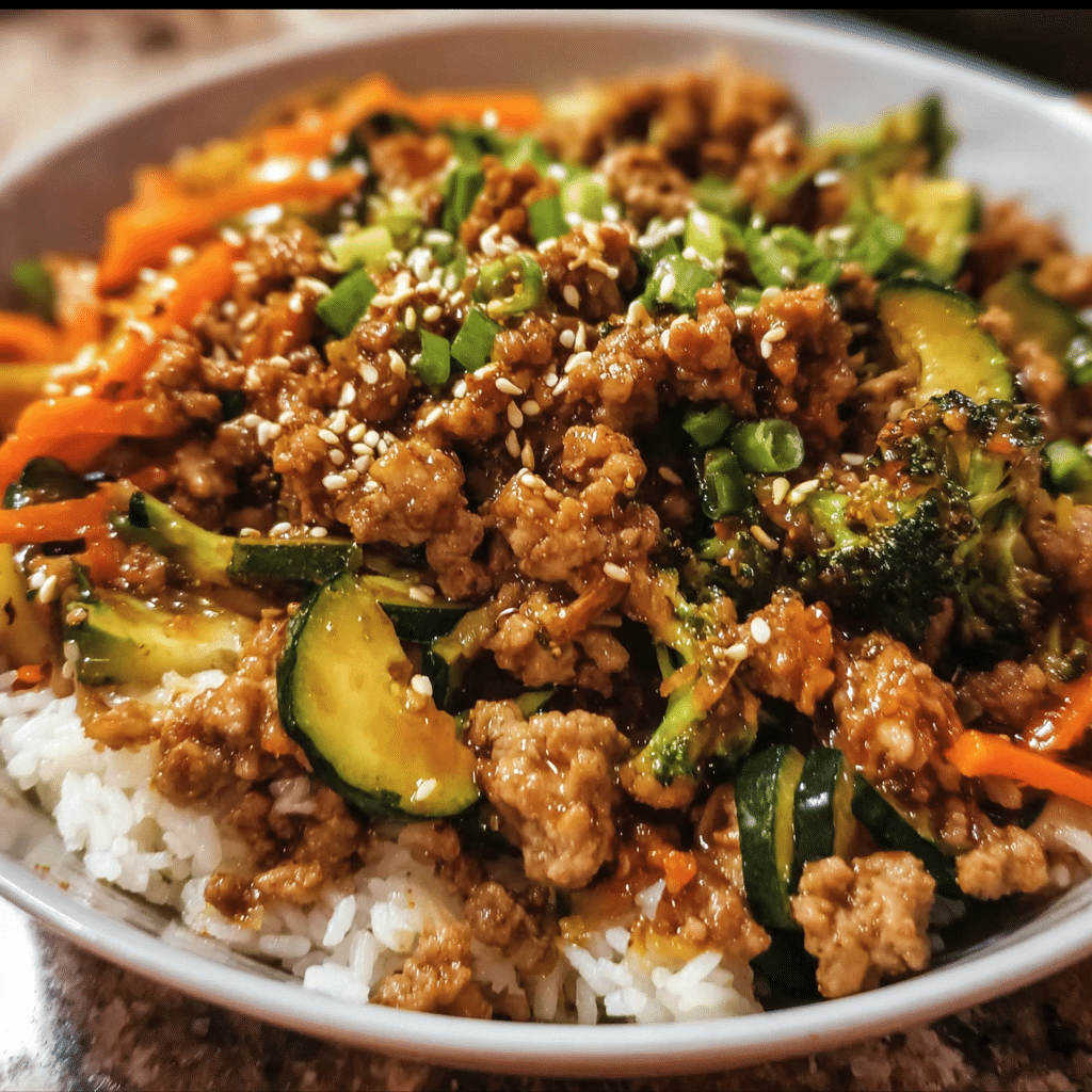 Ground Turkey Teriyaki Stir Fry