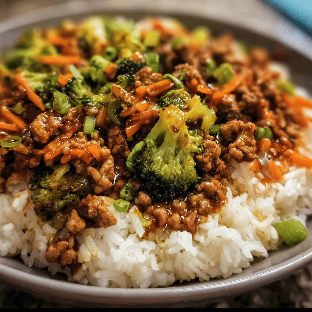 Ground Turkey Teriyaki Stir Fry