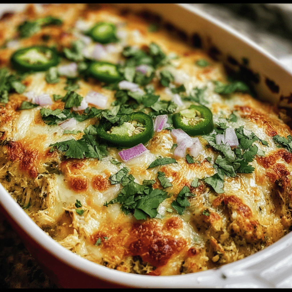 Healthy Salsa Verde Chicken Casserole
