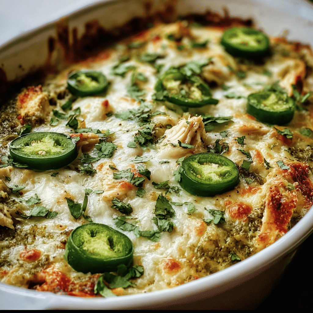 Healthy Salsa Verde Chicken Casserole