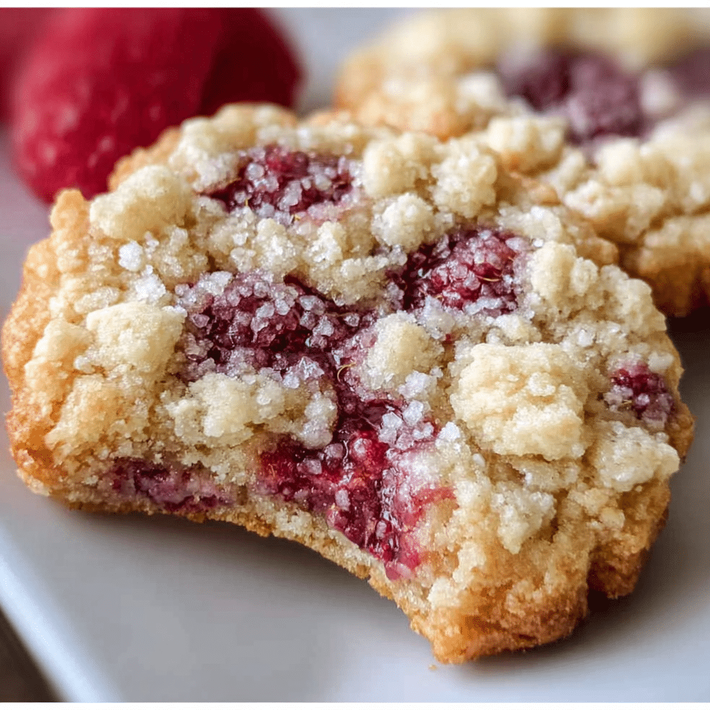 Raspberry Crumble Cookies