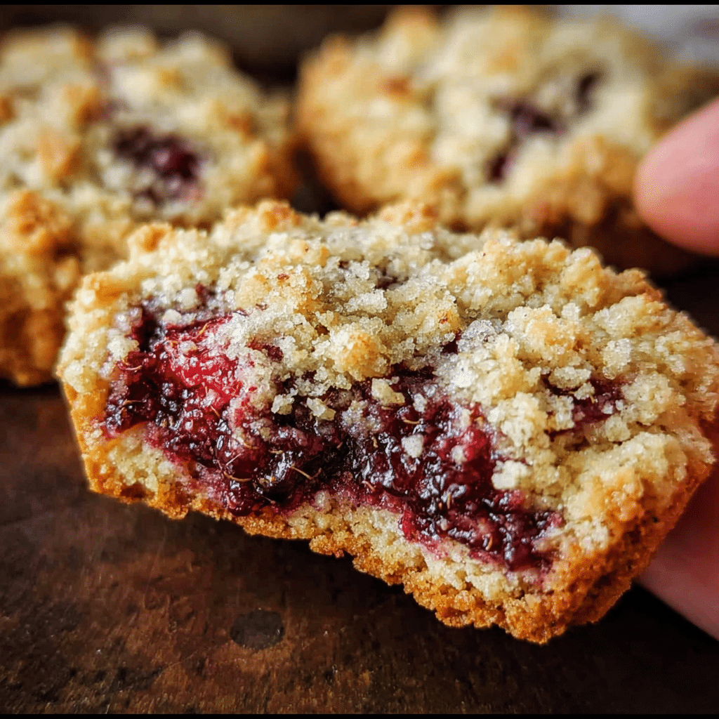 Raspberry Crumble Cookies