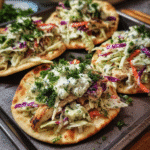 Sheet Pan Chicken Pitas With Fresh Herb Ranch Slaw