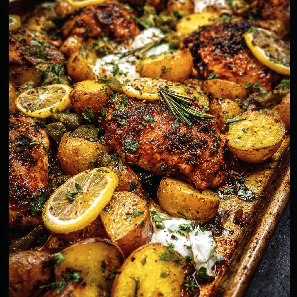 Sheet Pan Lemon Balsamic Chicken And Potatoes