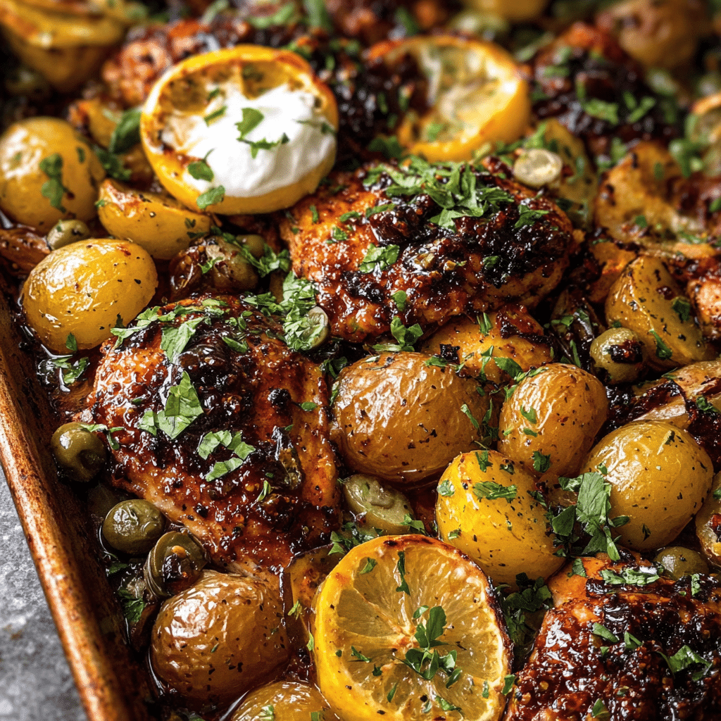 Sheet Pan Lemon Balsamic Chicken And Potatoes