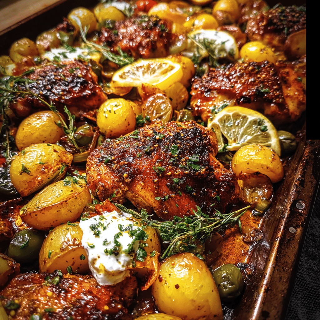 Sheet Pan Lemon Balsamic Chicken And Potatoes