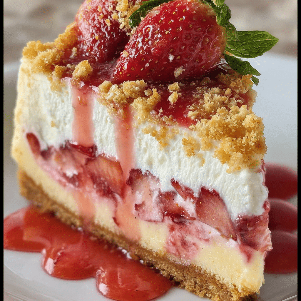 Strawberry Shortcake Cheesecake Bliss