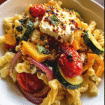 Veggie Pasta With Baked Feta