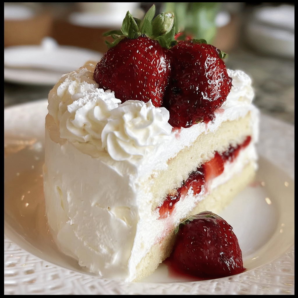 Whipped Cream Strawberry Cake