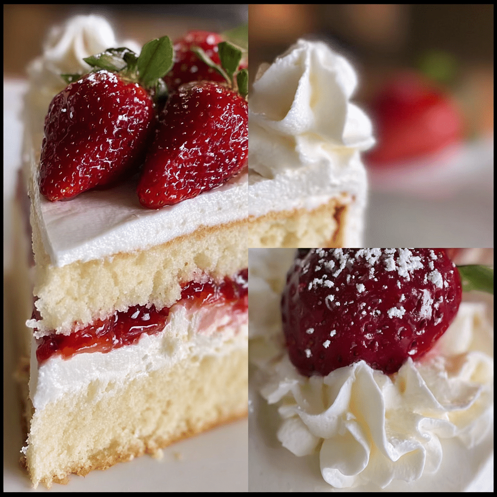 Whipped Cream Strawberry Cake